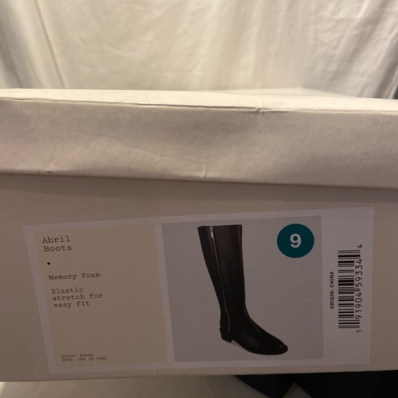 Anewday black kneehigh boots with zip up side, memory foam various sizes all NWT - Picture 6 of 6